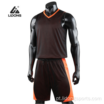 A camisa de basquete masculina sublimada personalizada define uniformes